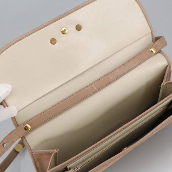 Christian Dior Shoulder Bag Suede Beige Gold Auth 101182 - Picture 15 of 16